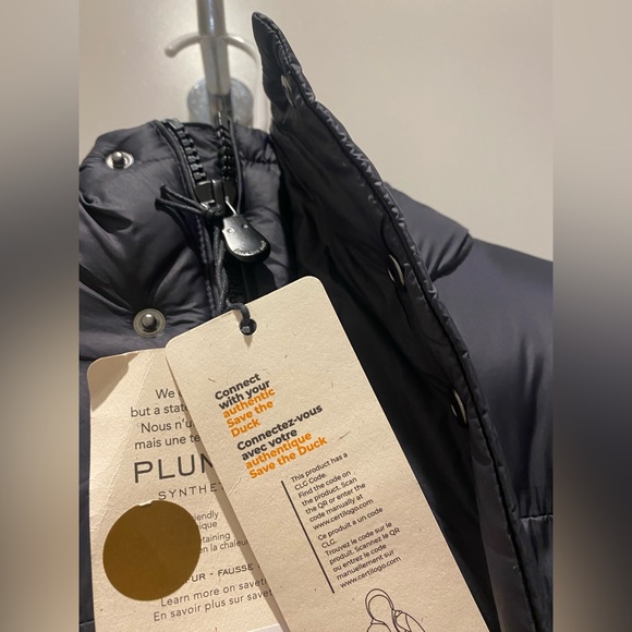 Save The Duck Zander Puffer Hoodie Jacket NWT - Picture 13 of 15